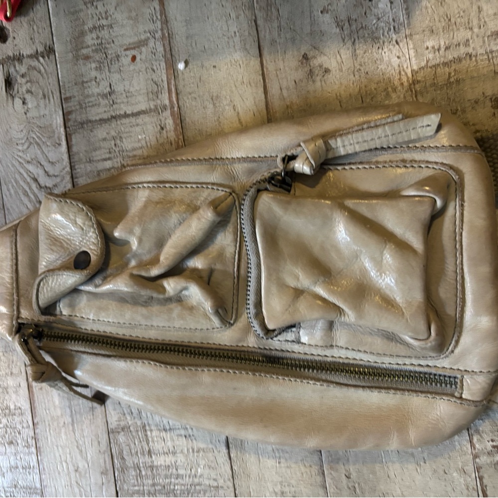 Preowned Free People Tan Crossbody Bag. Smaller bag with some wear